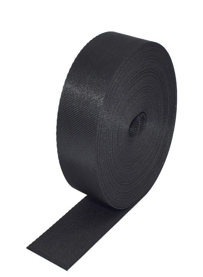GGZZ Flat Nylon Webbing 1 Roll 10 Yards 1.5 Inch Wide Strap for DIY Making Luggage Strap, Dog Leashes, Lawn Chairs, Hammocks, Towing, Outdoor Activities, Canoe Seat, Furniture, Slings (Black) - Image 1